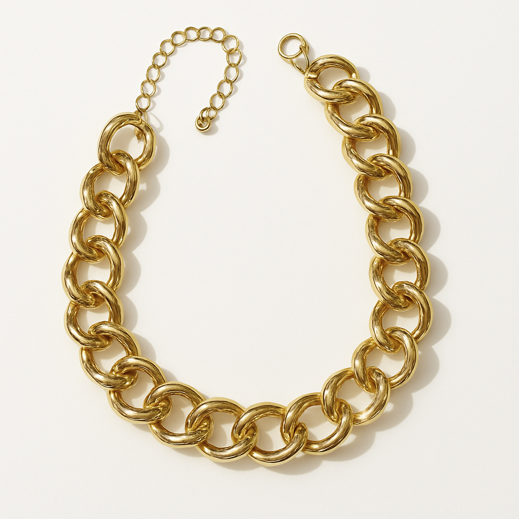 18K Gold Plated Bold Link Chain Necklace