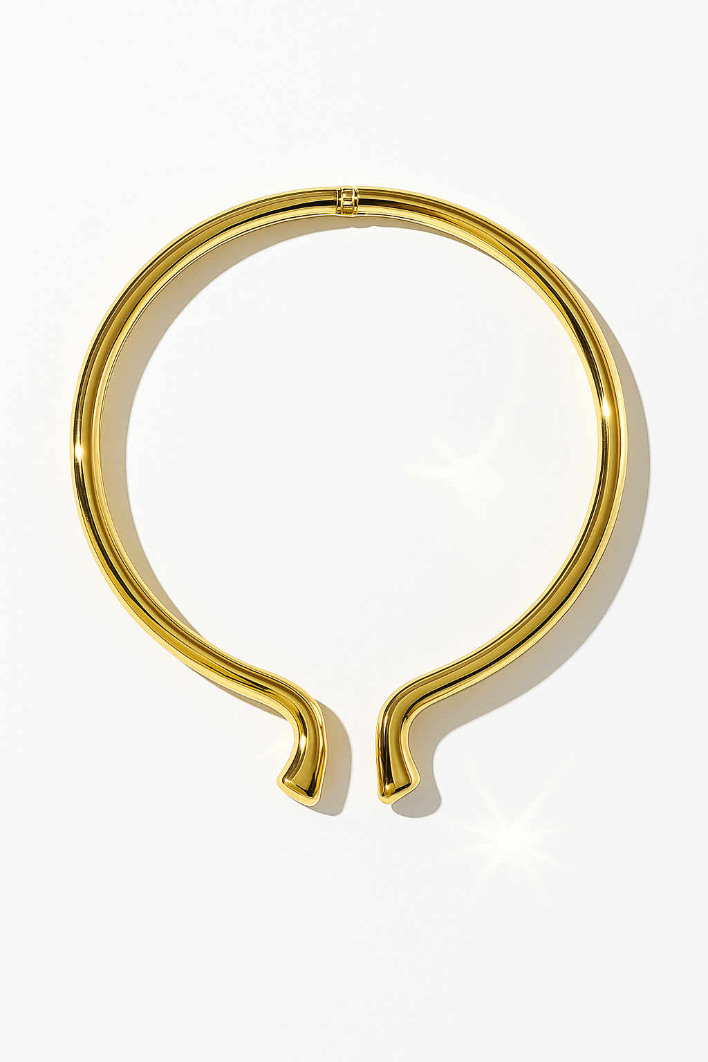 18K Gold Plated Sculpted Collar Necklace