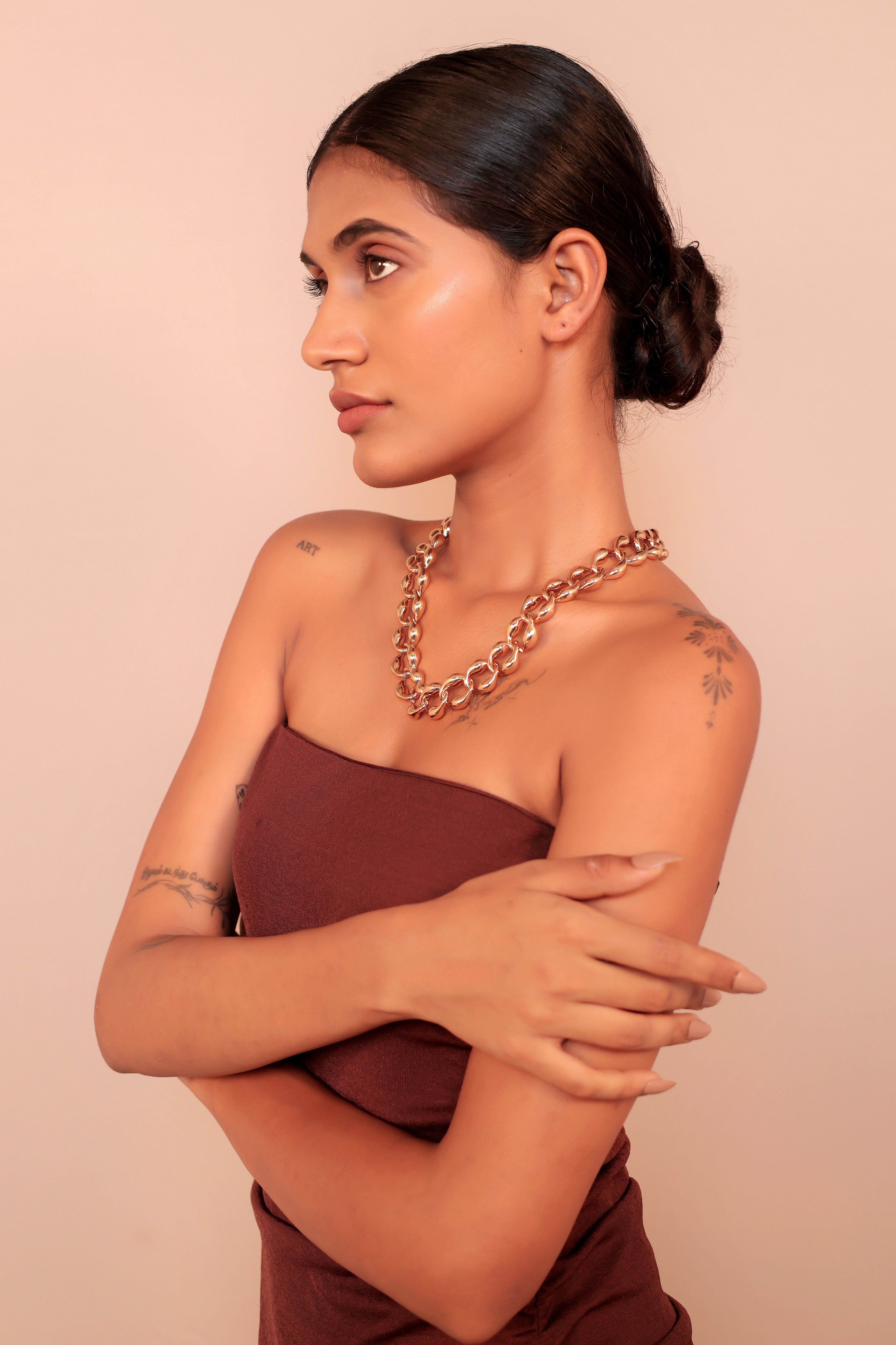 18K Gold Plated Bold Link Chain Necklace