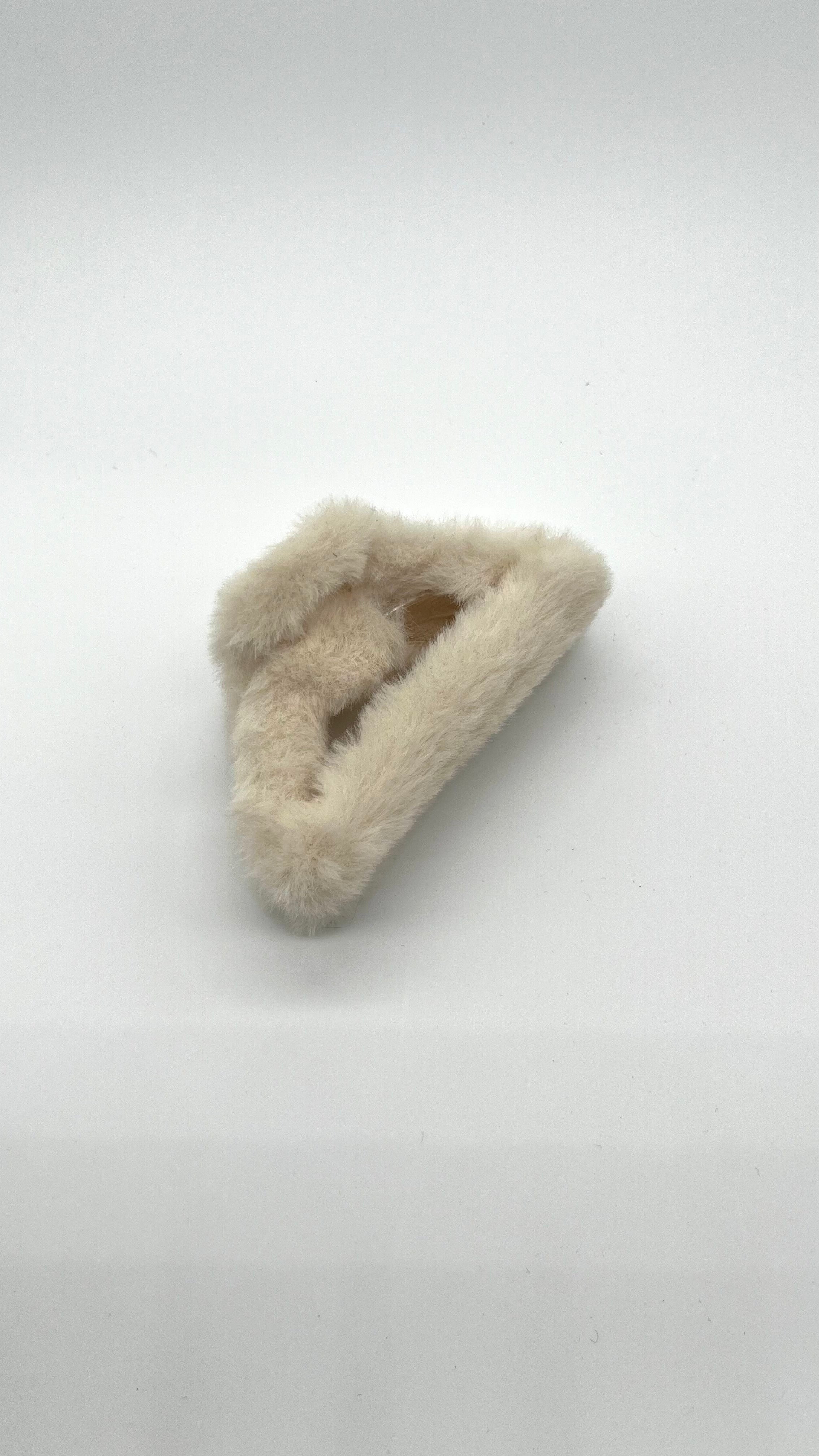 Plush Ivory Hair Claw