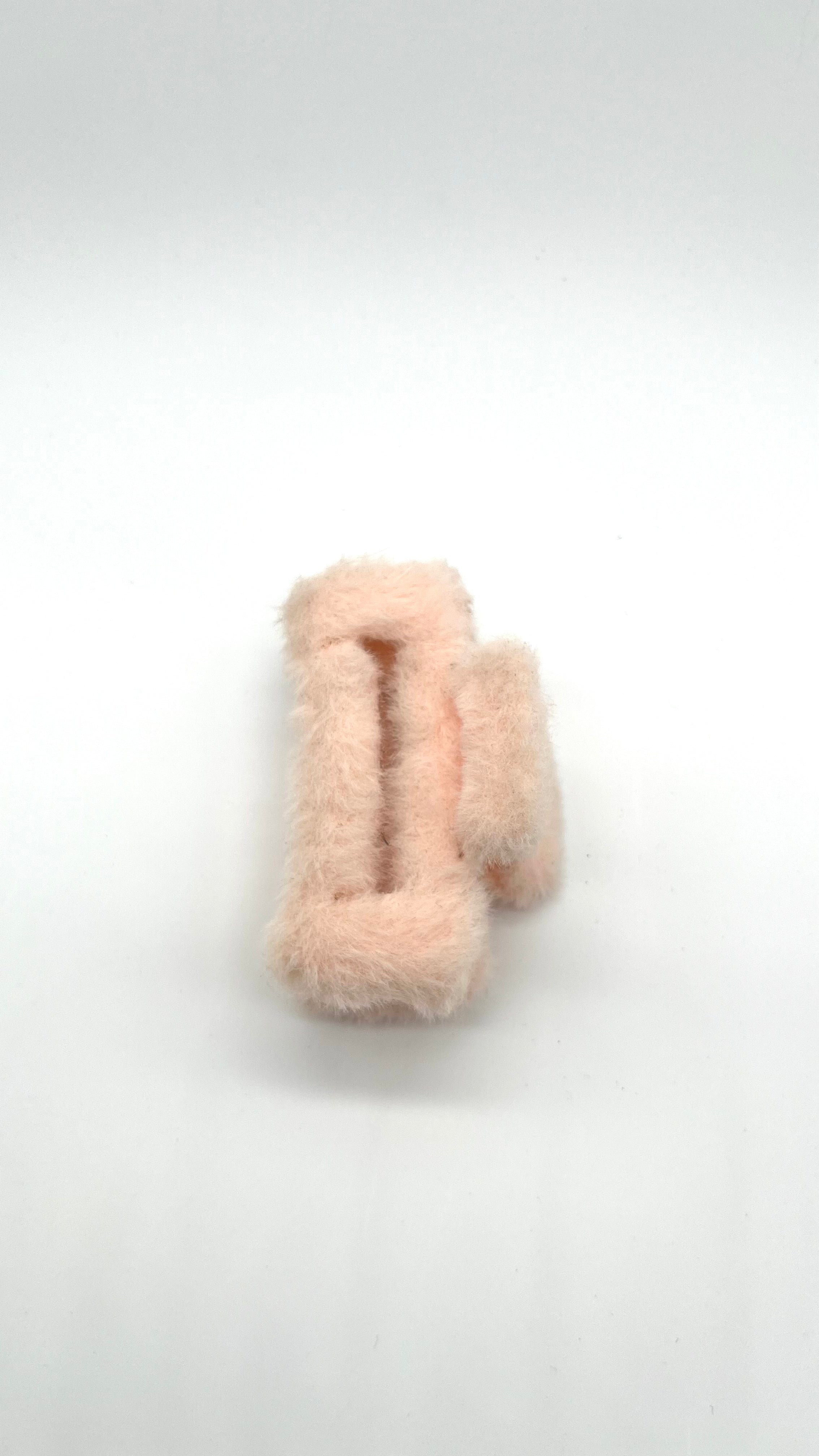 Plush Ivory Hair Claw