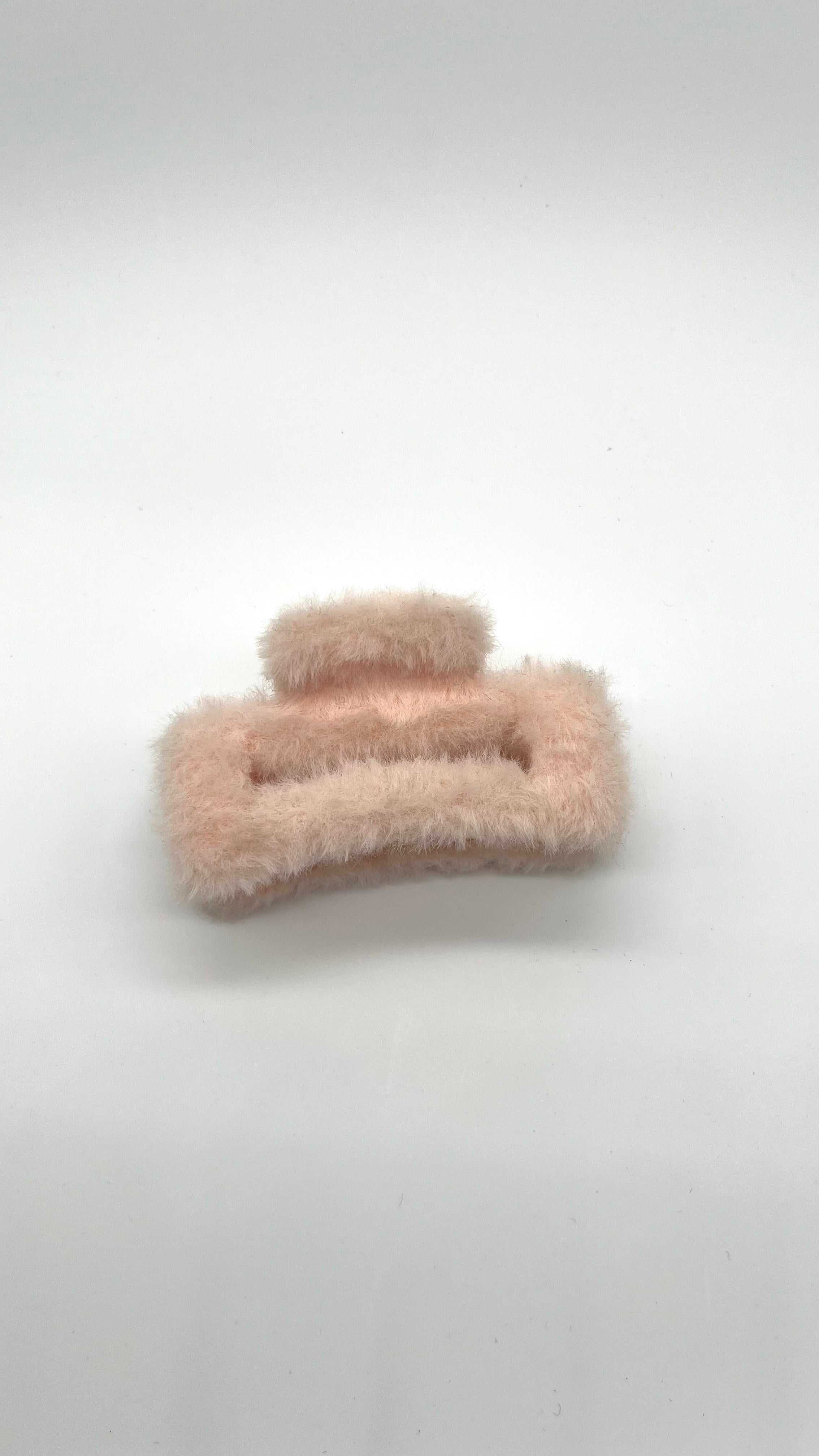 Plush Ivory Hair Claw