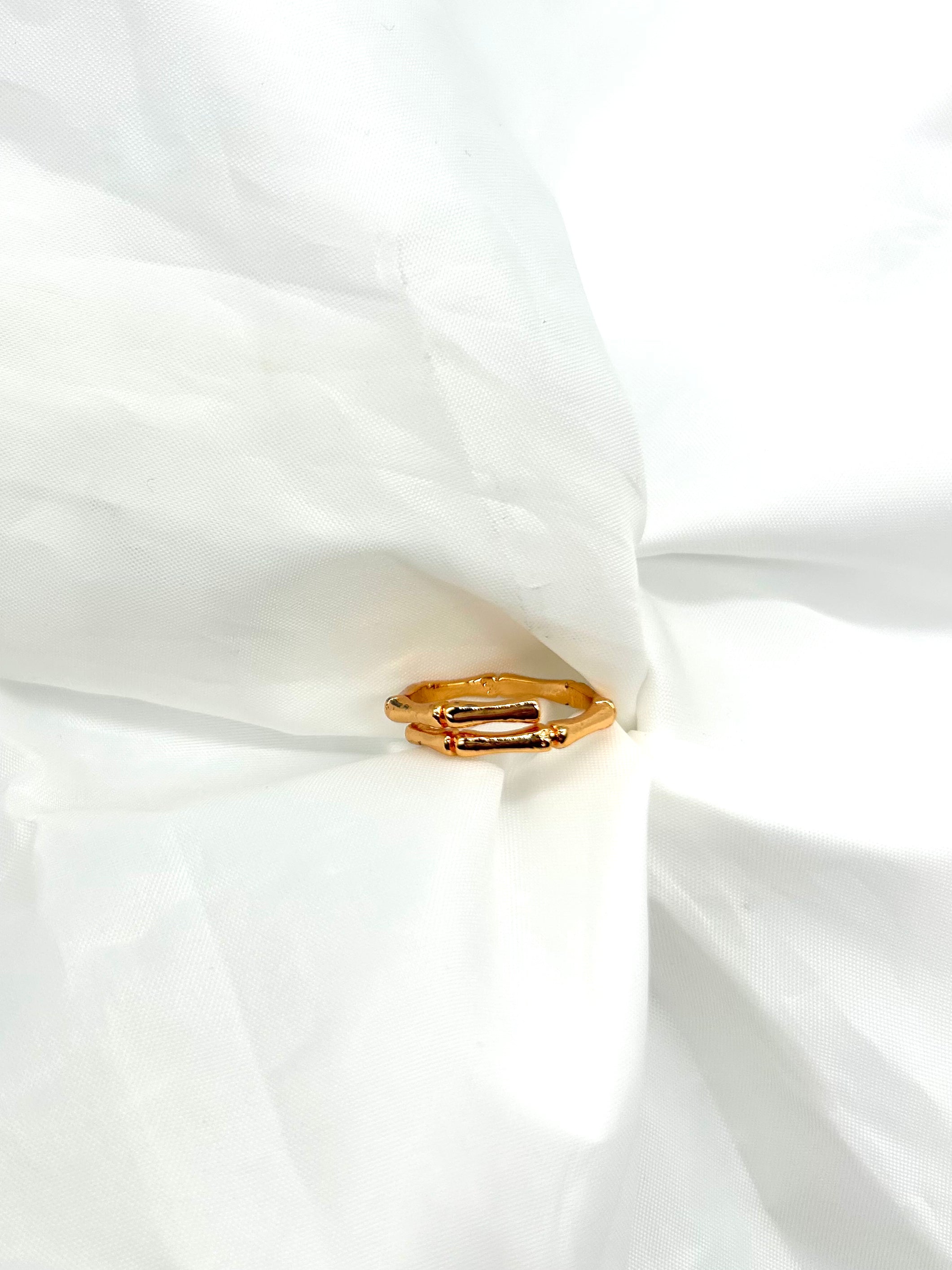 Golden Bamboo Stacked Ring