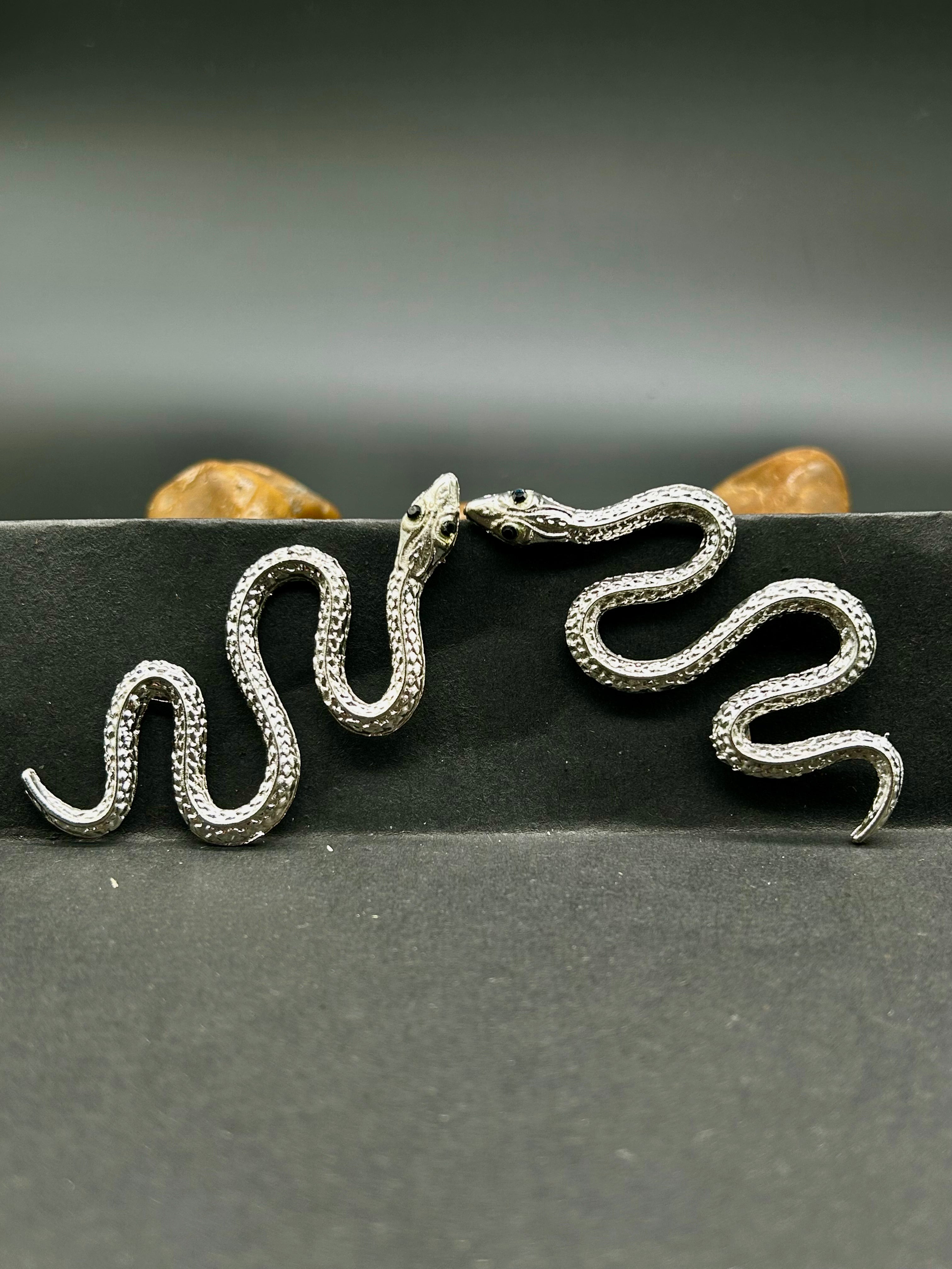 Twin Serpent Statement Earrings
