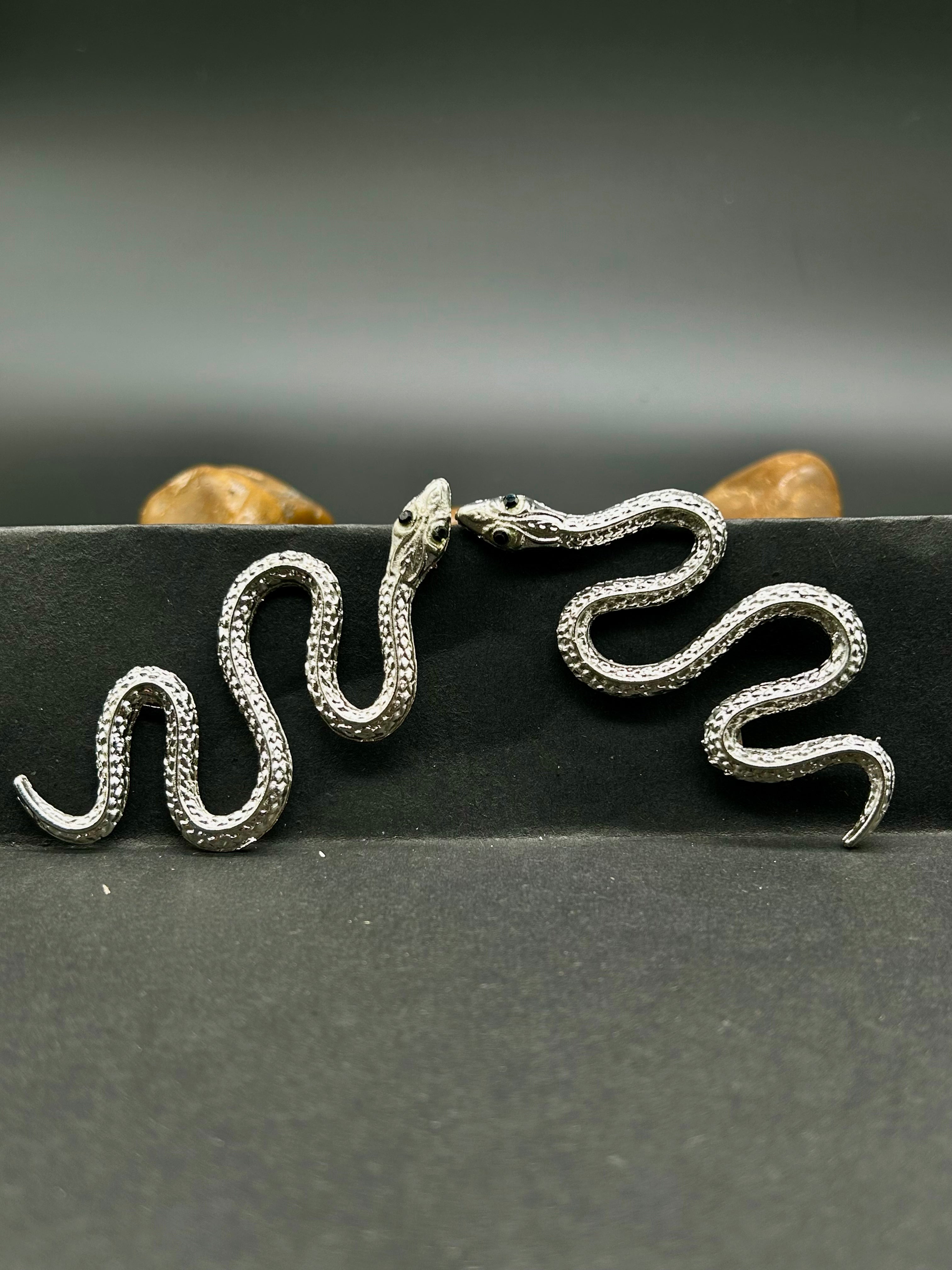 Twin Serpent Statement Earrings