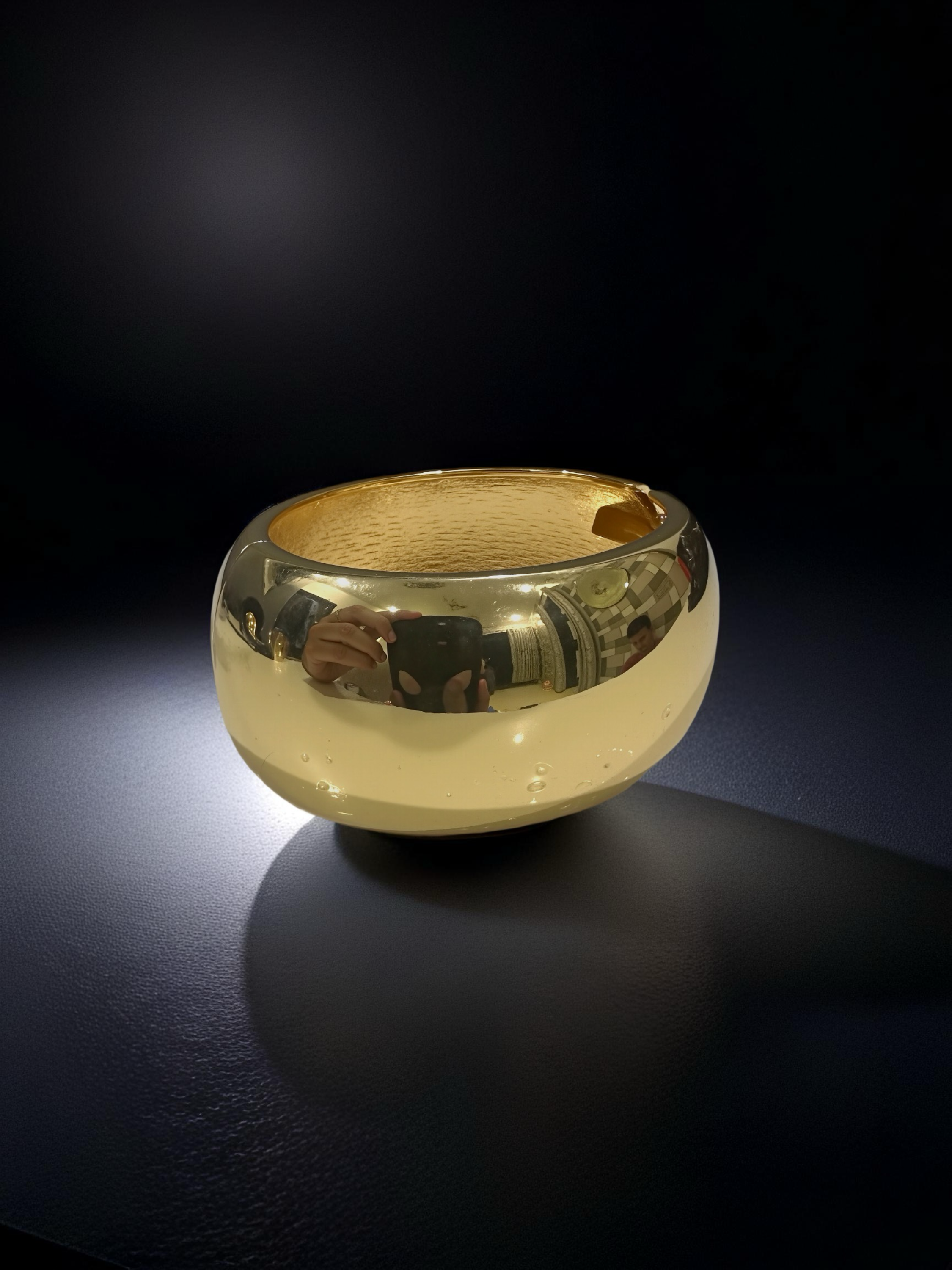 18K Gold Plated Mirror-Finish Kada