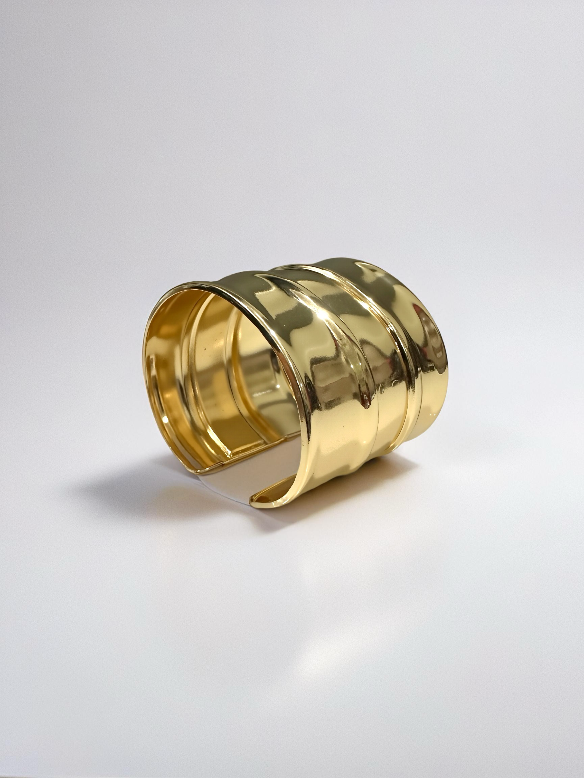 18K Gold Plated Triple-Ridge Kada