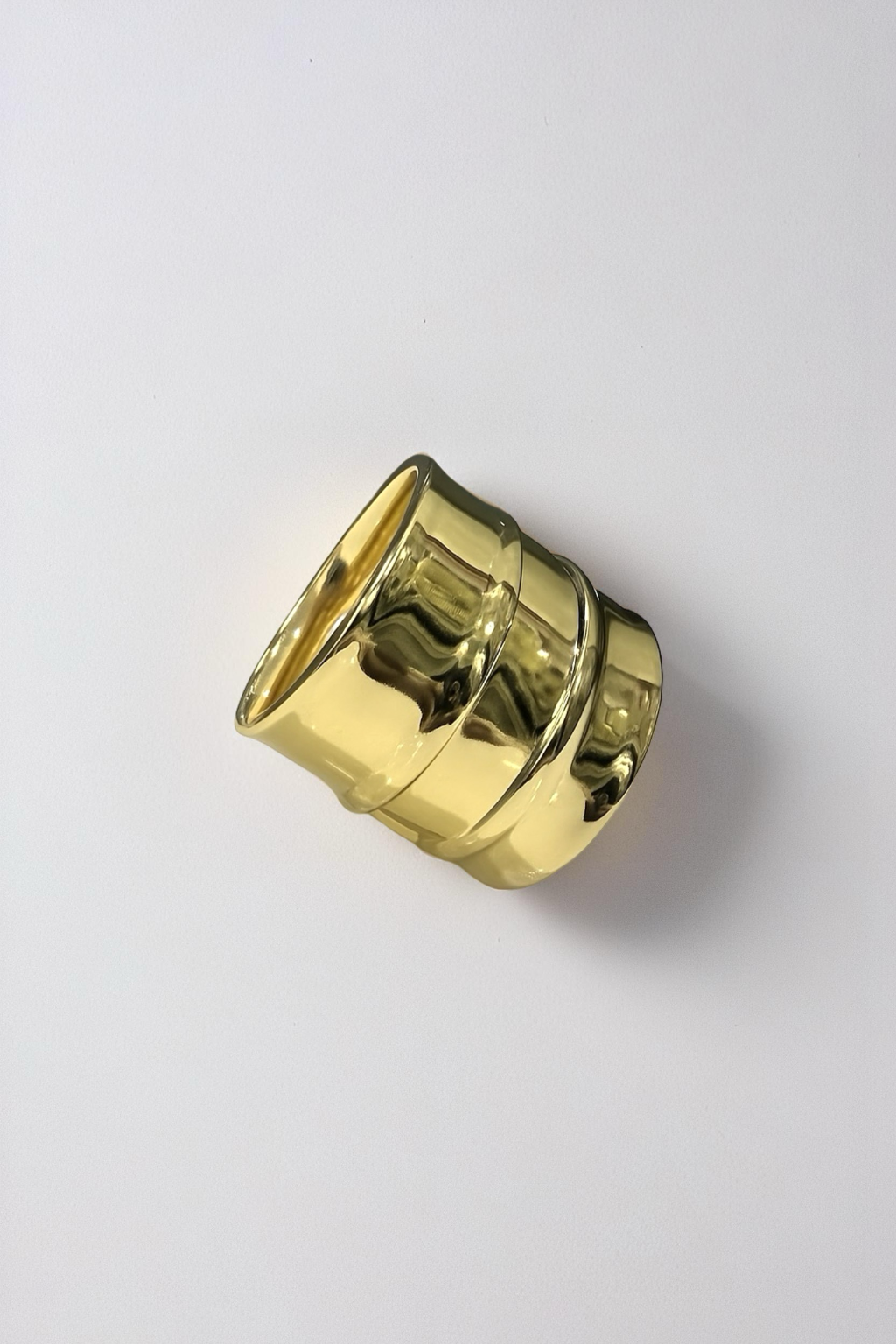 18K Gold Plated Triple-Ridge Kada