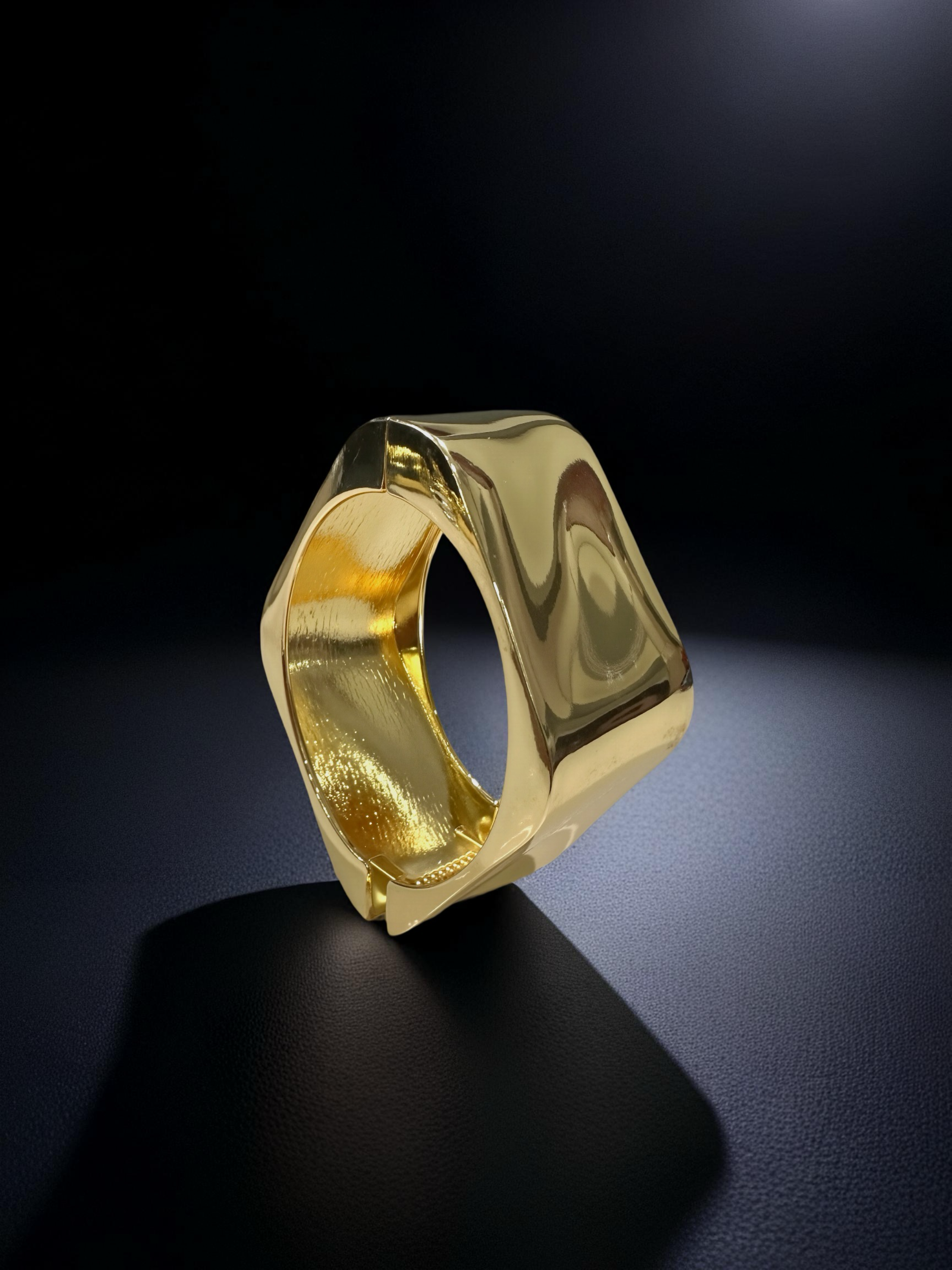 18K Gold Plated Sculpted Shine Kada