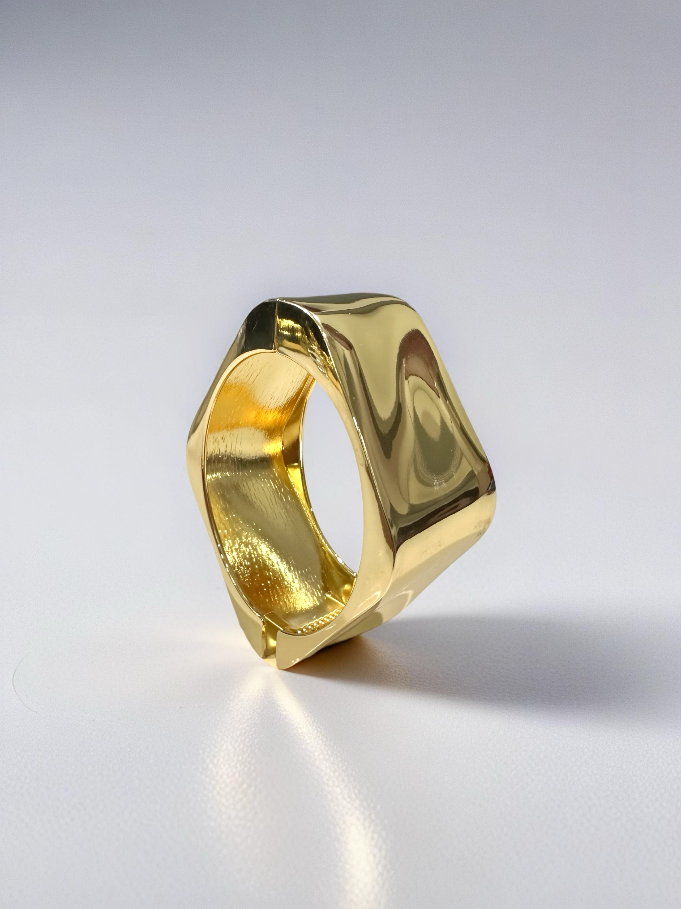 18K Gold Plated Sculpted Shine Kada