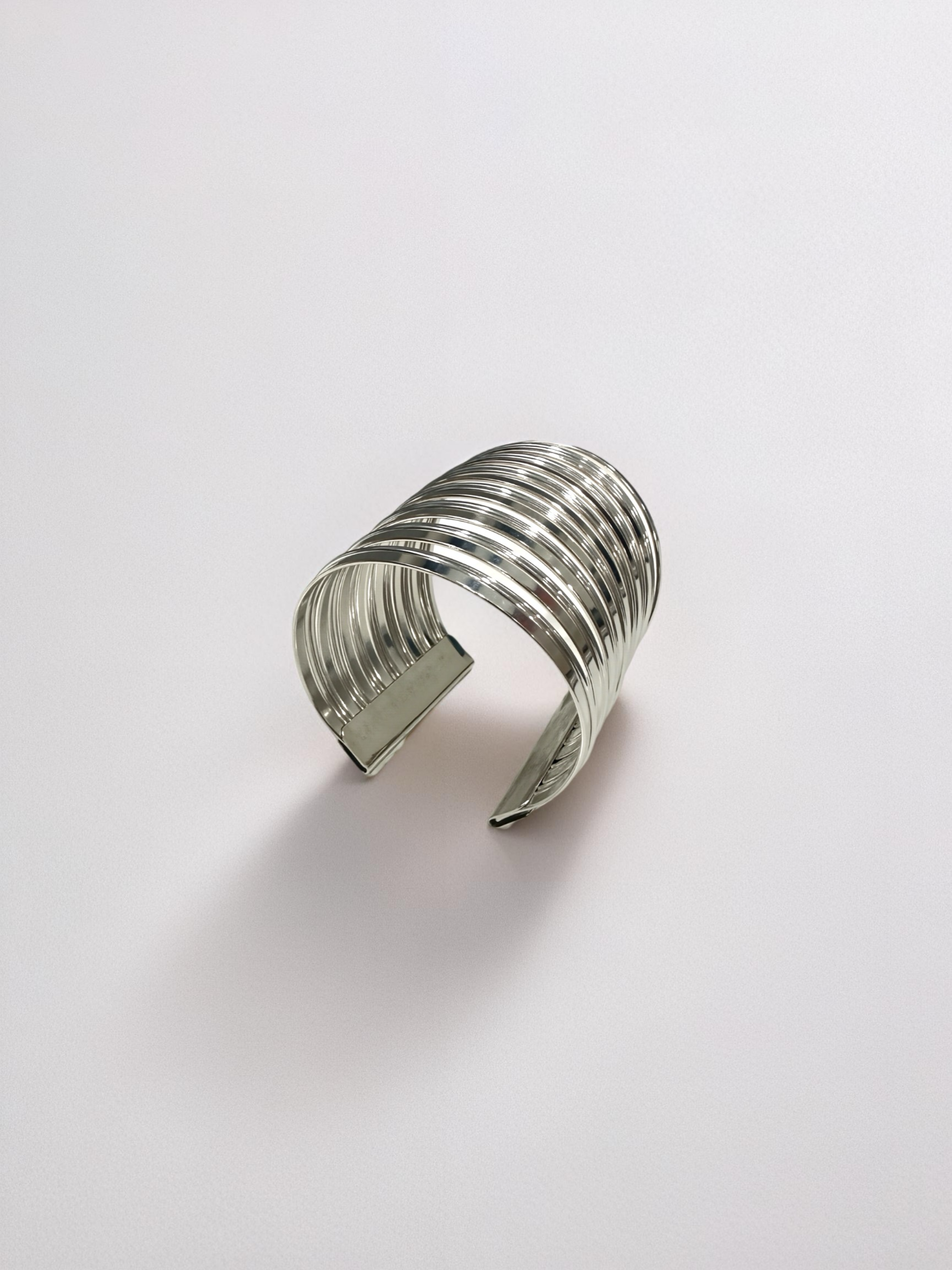 925 Silver Plated Kada – Sculpted Lines, Modern Grace