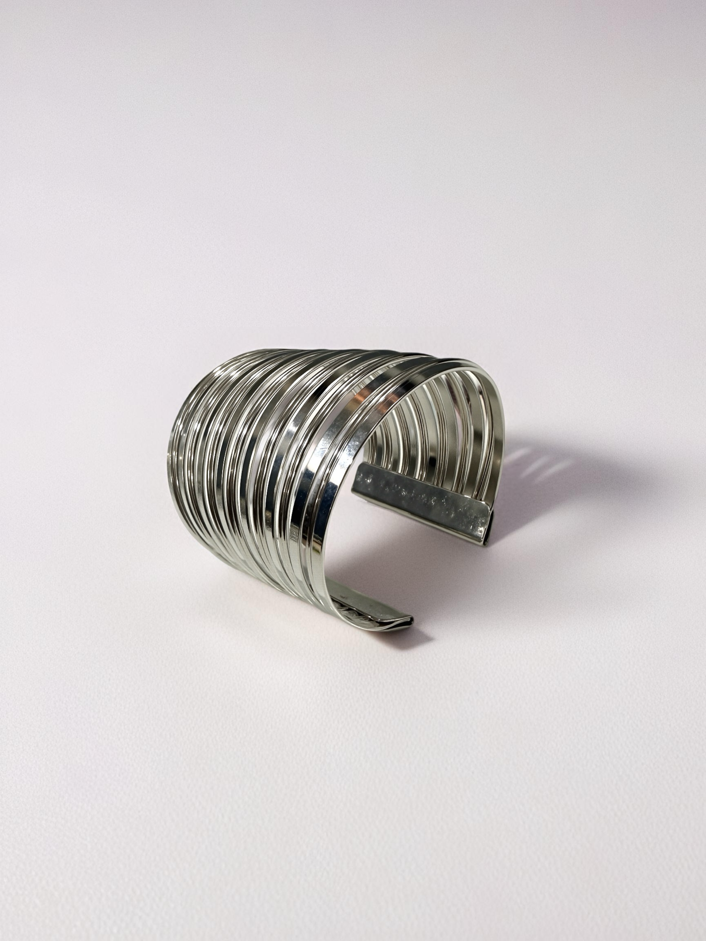 925 Silver Plated Kada – Sculpted Lines, Modern Grace
