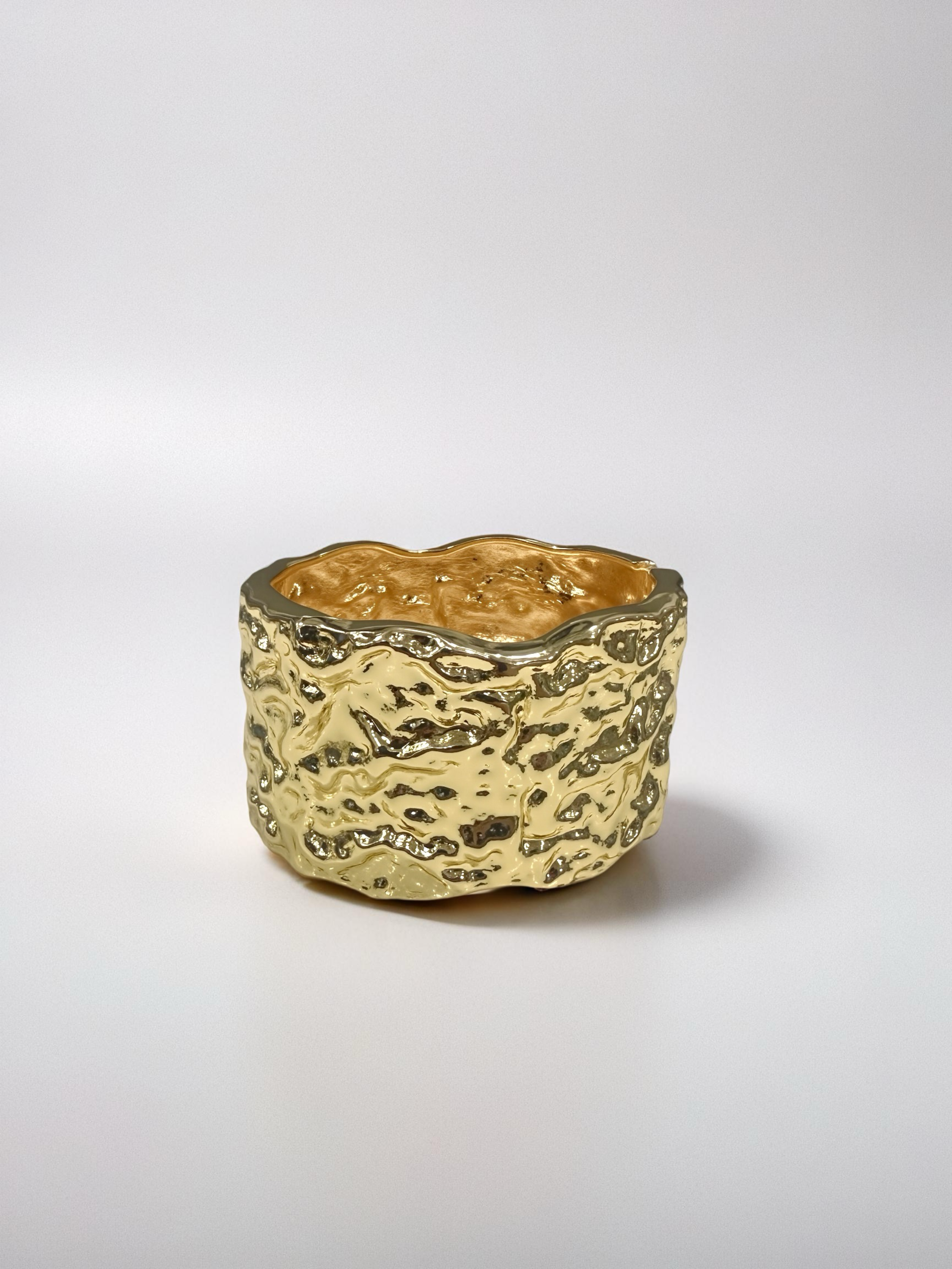 18K Gold Plated Hammered Texture Kada