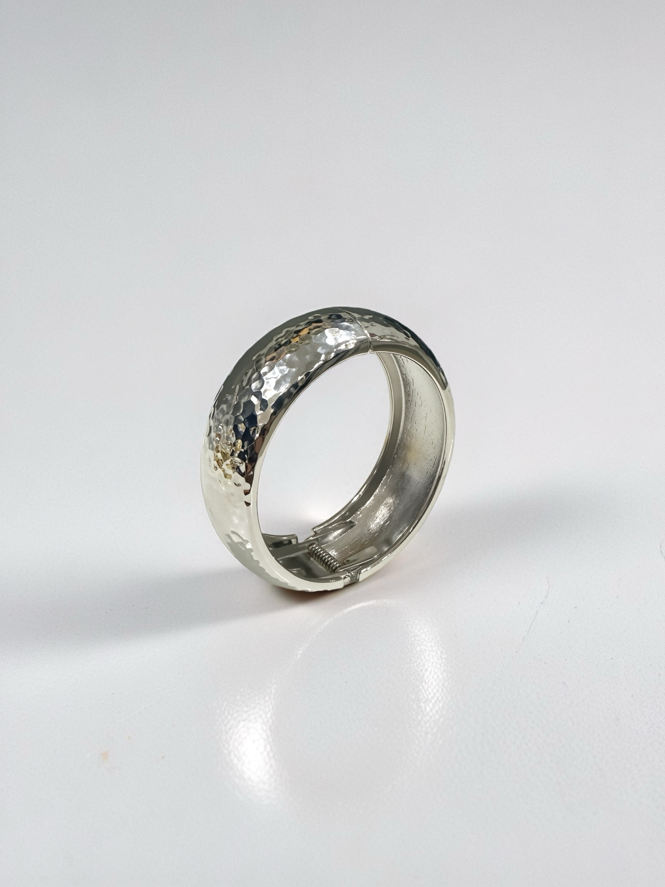 925 Silver Plated Hammered Kada