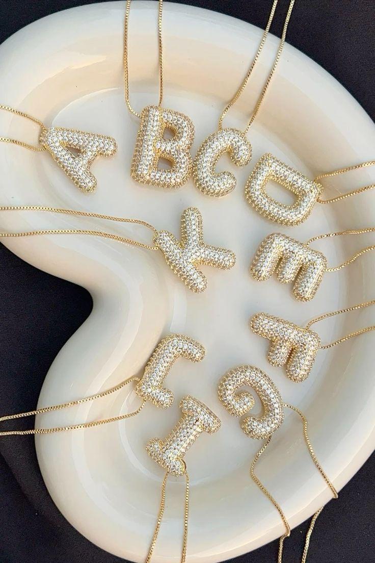 Alphabet Charm Chained Necklace