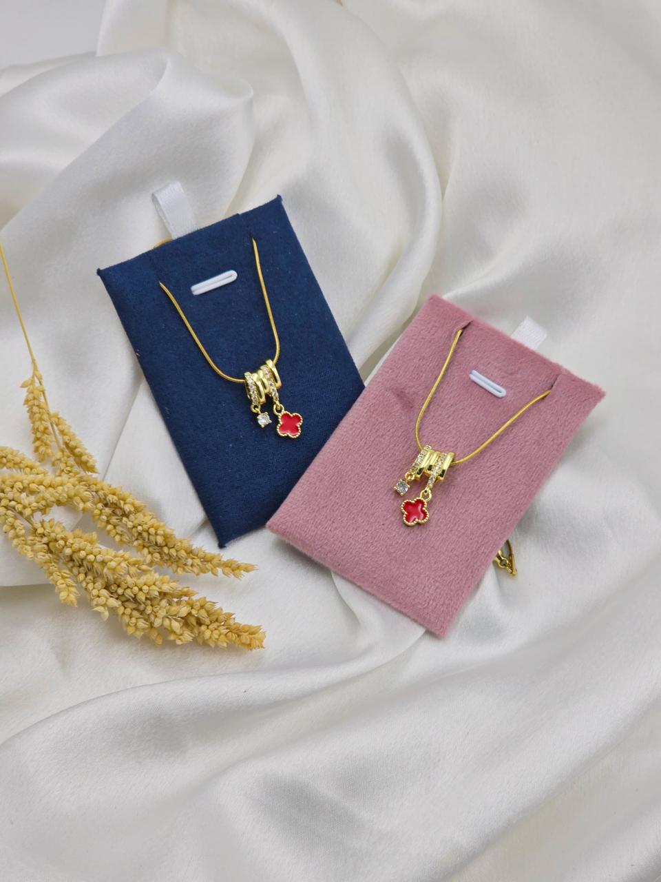 Red Pearl Chain Necklace