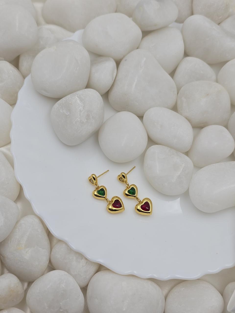 Pearl Heart Earrings