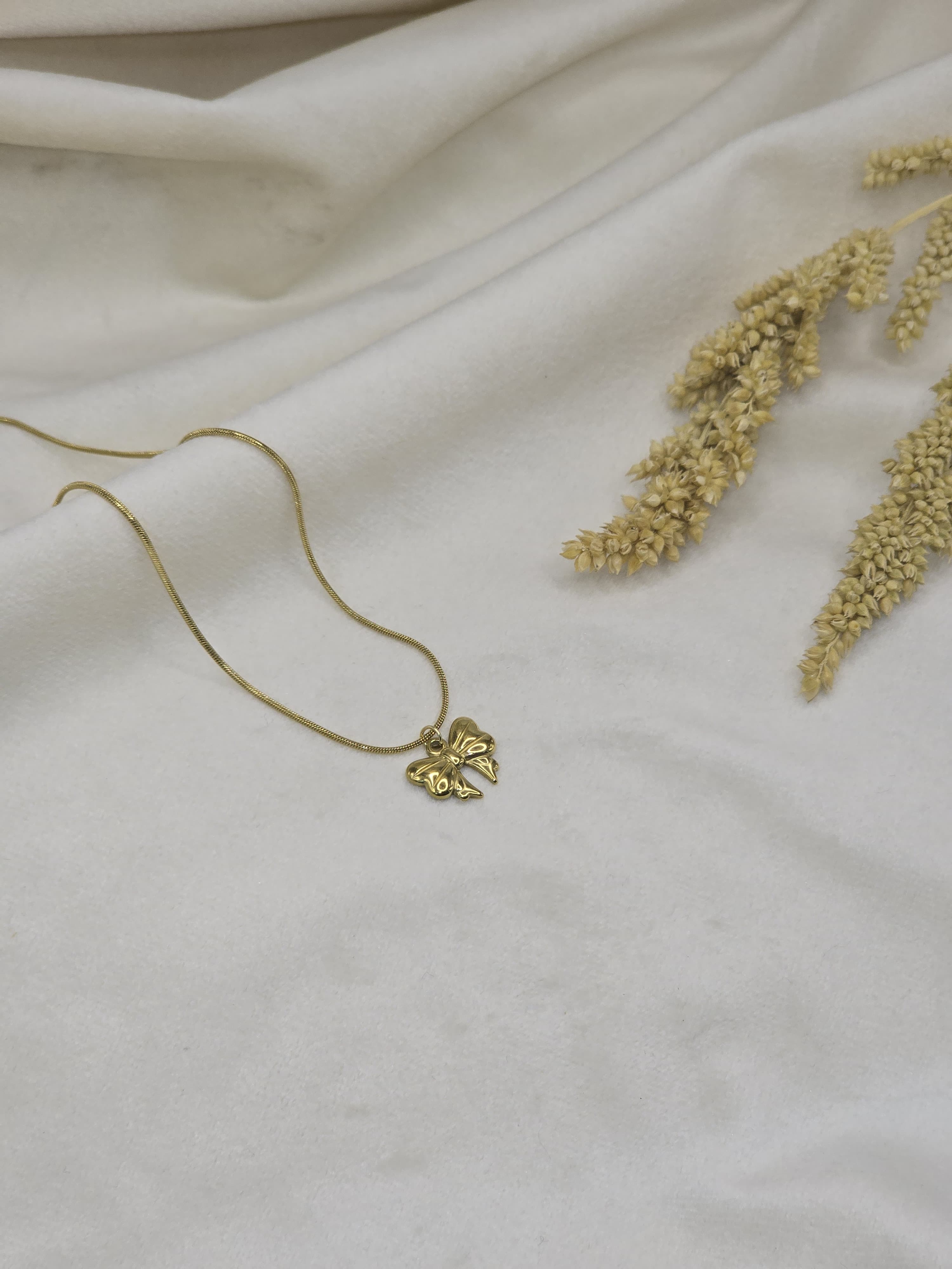 Golden Butterfly Pendant Necklace