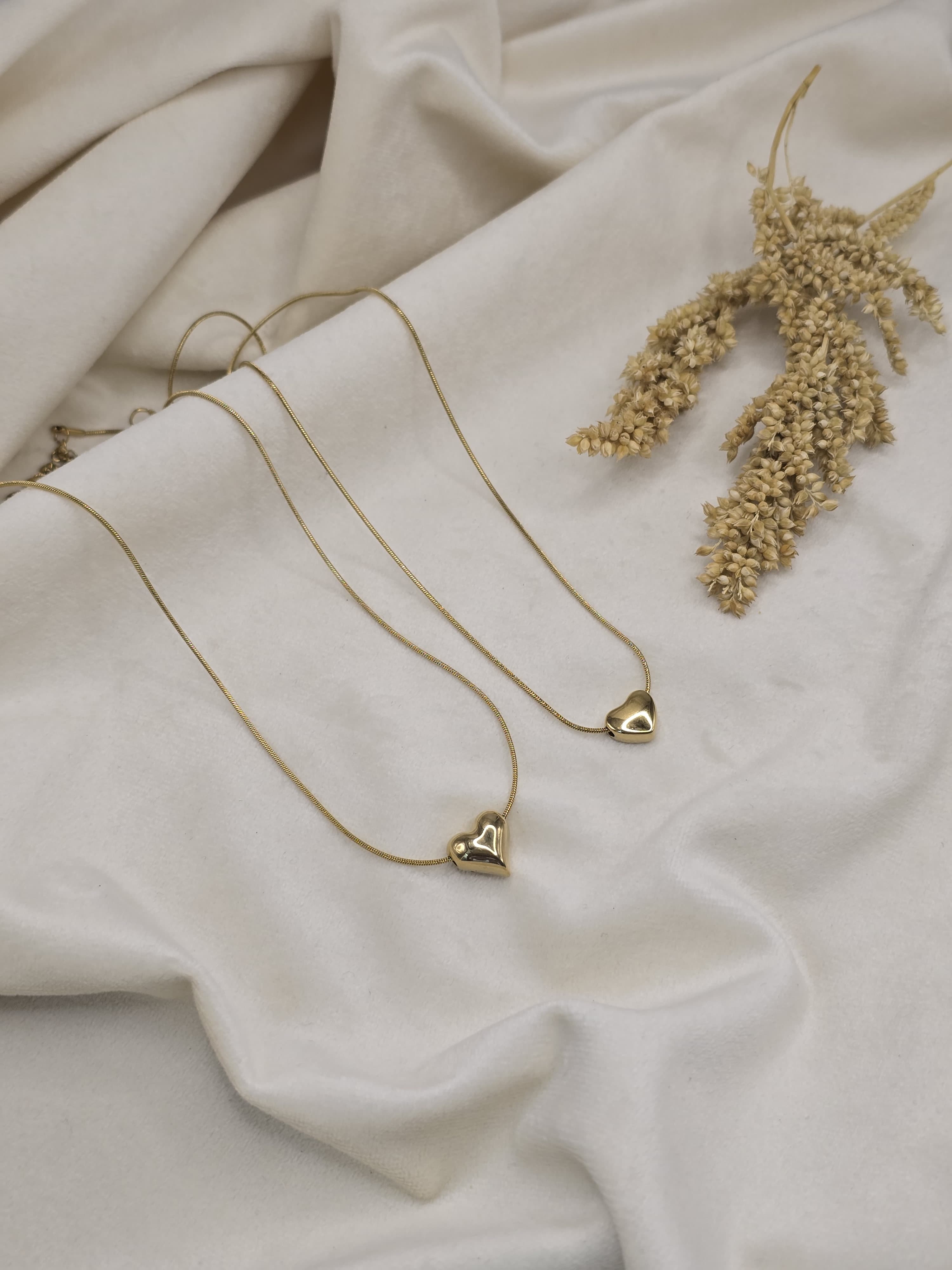 Classic Duo Heart Pendant Necklaces