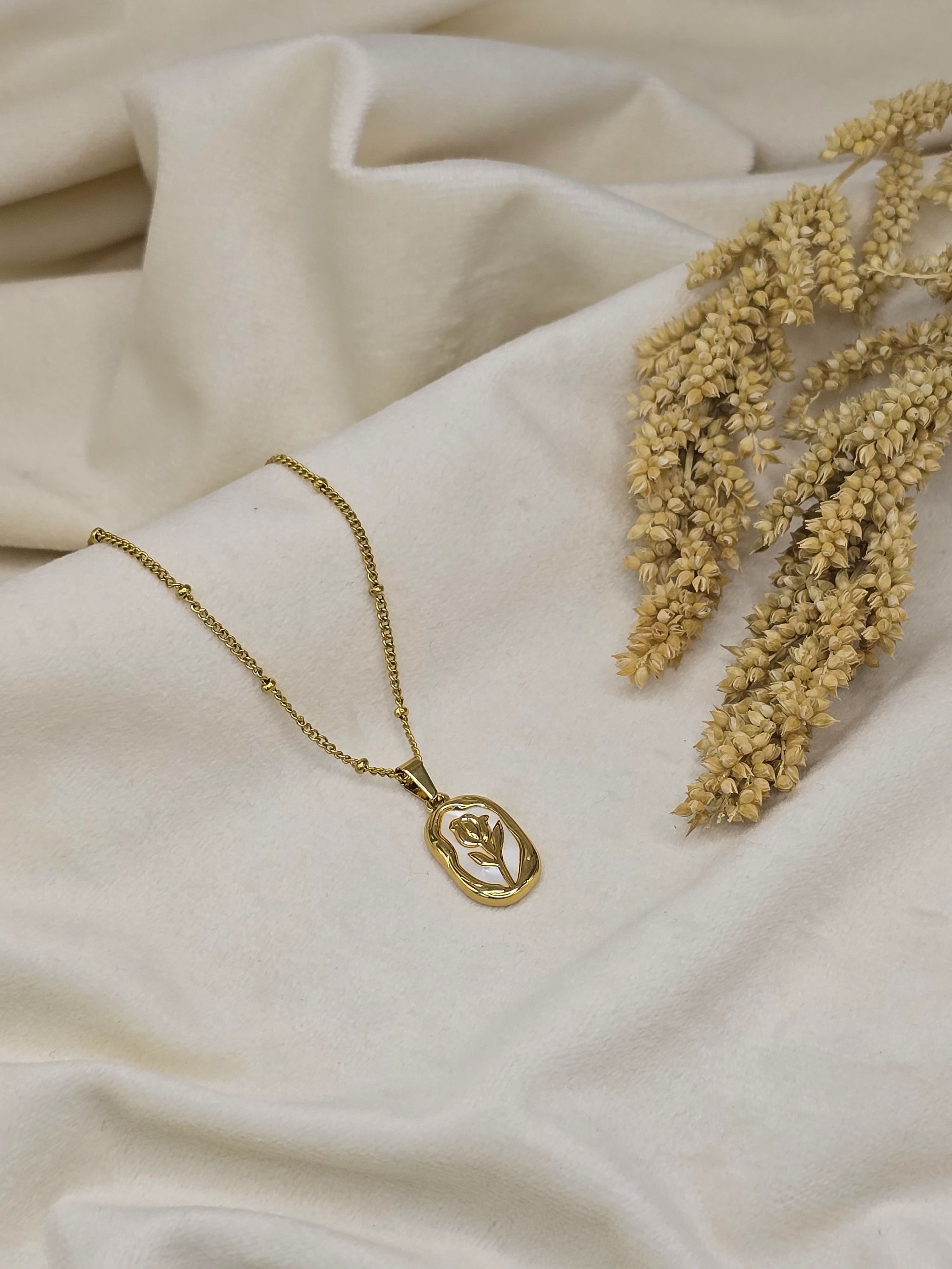 Golden Blossom Medallion Necklace