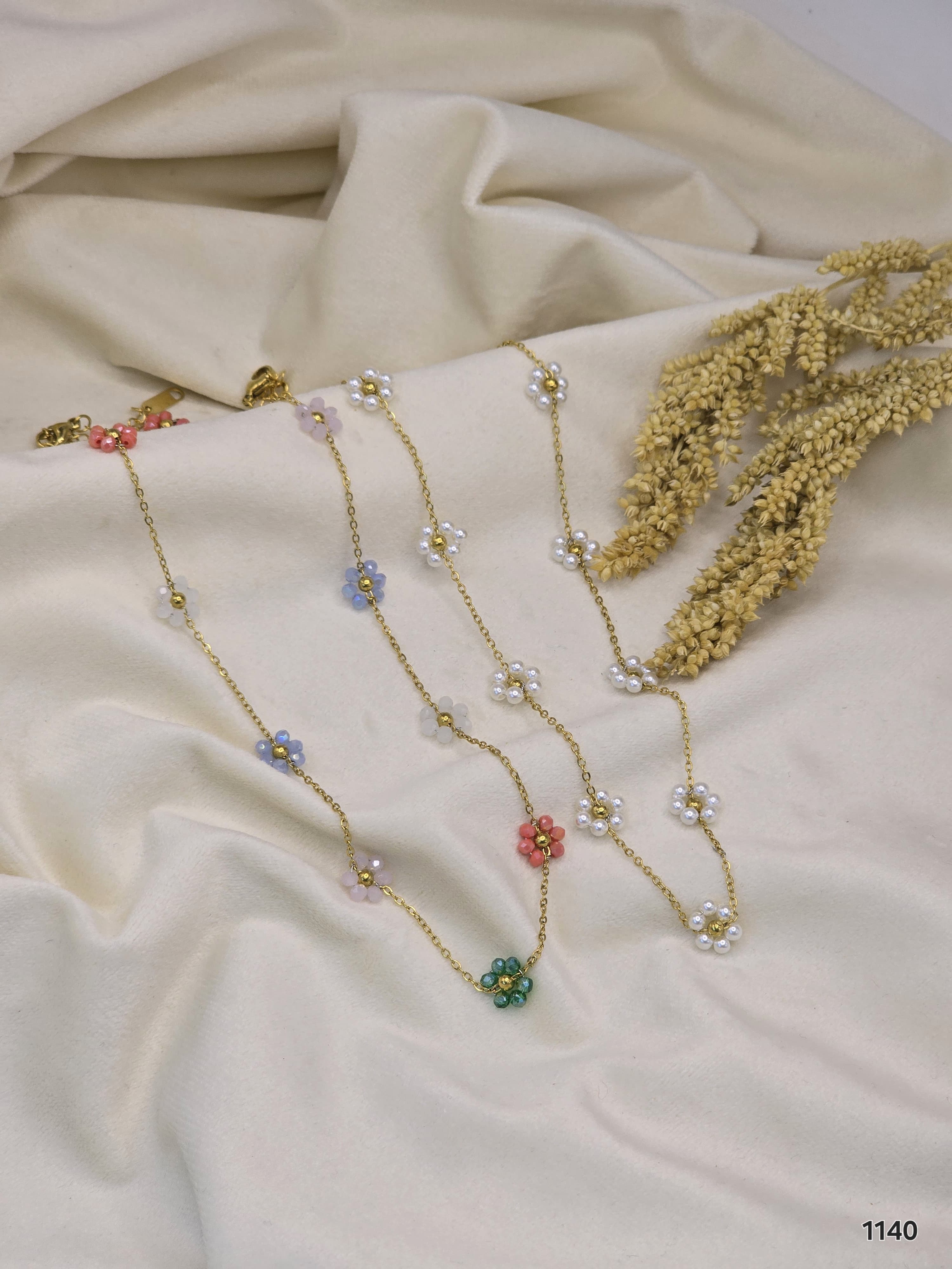 Pastel Blossom Station Necklaces