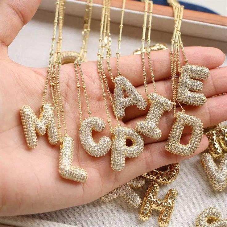Alphabet Charm Chained Necklace