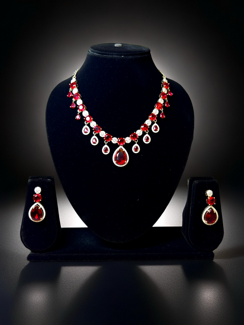Ruby Radiance AD Necklace Set