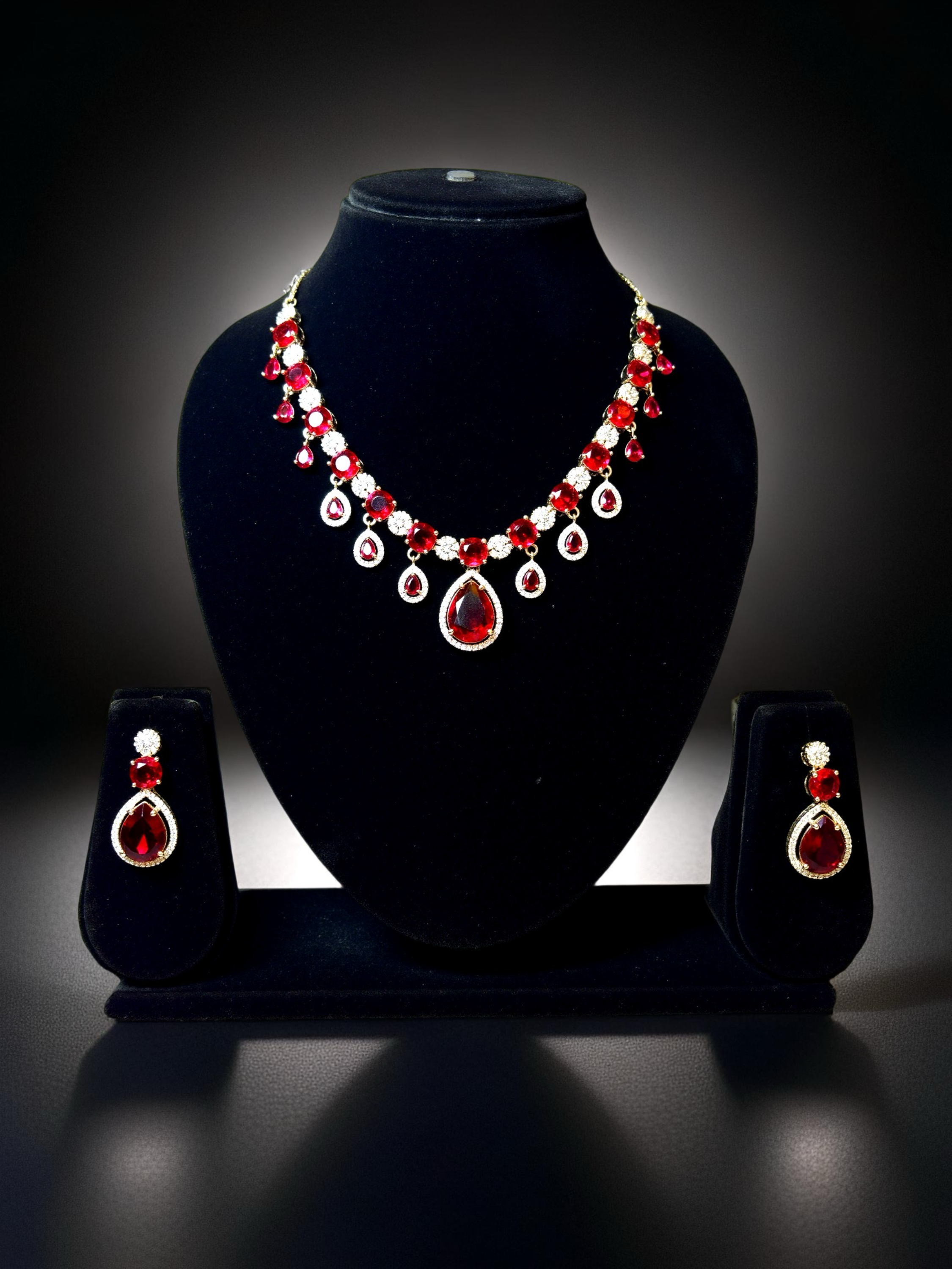 Ruby Radiance AD Necklace Set