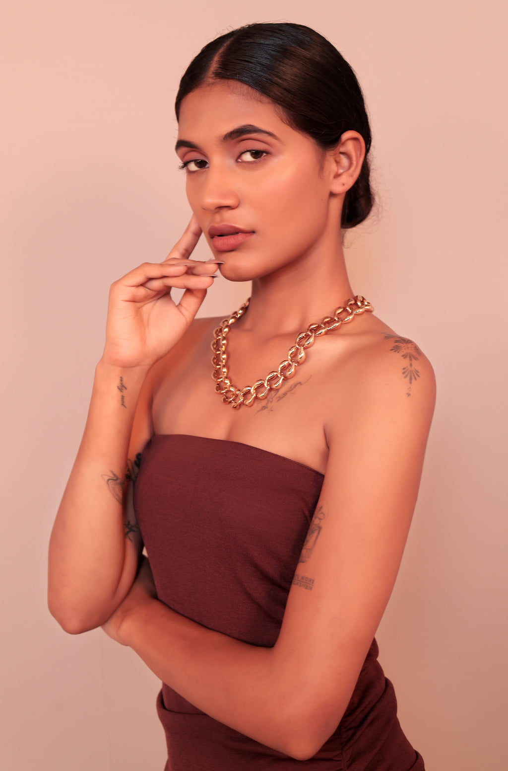 18K Gold Plated Bold Link Chain Necklace