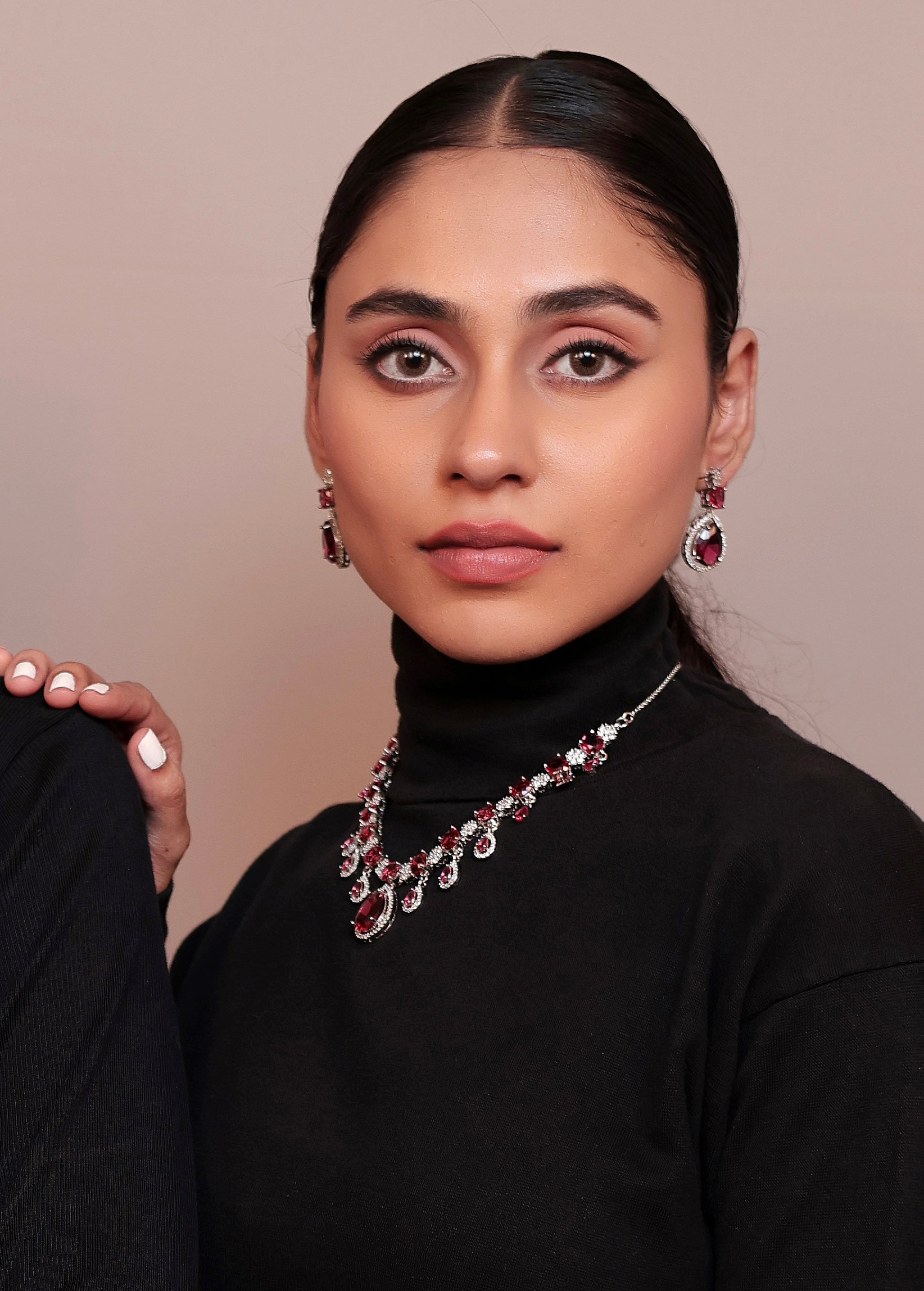 Ruby Radiance AD Necklace Set
