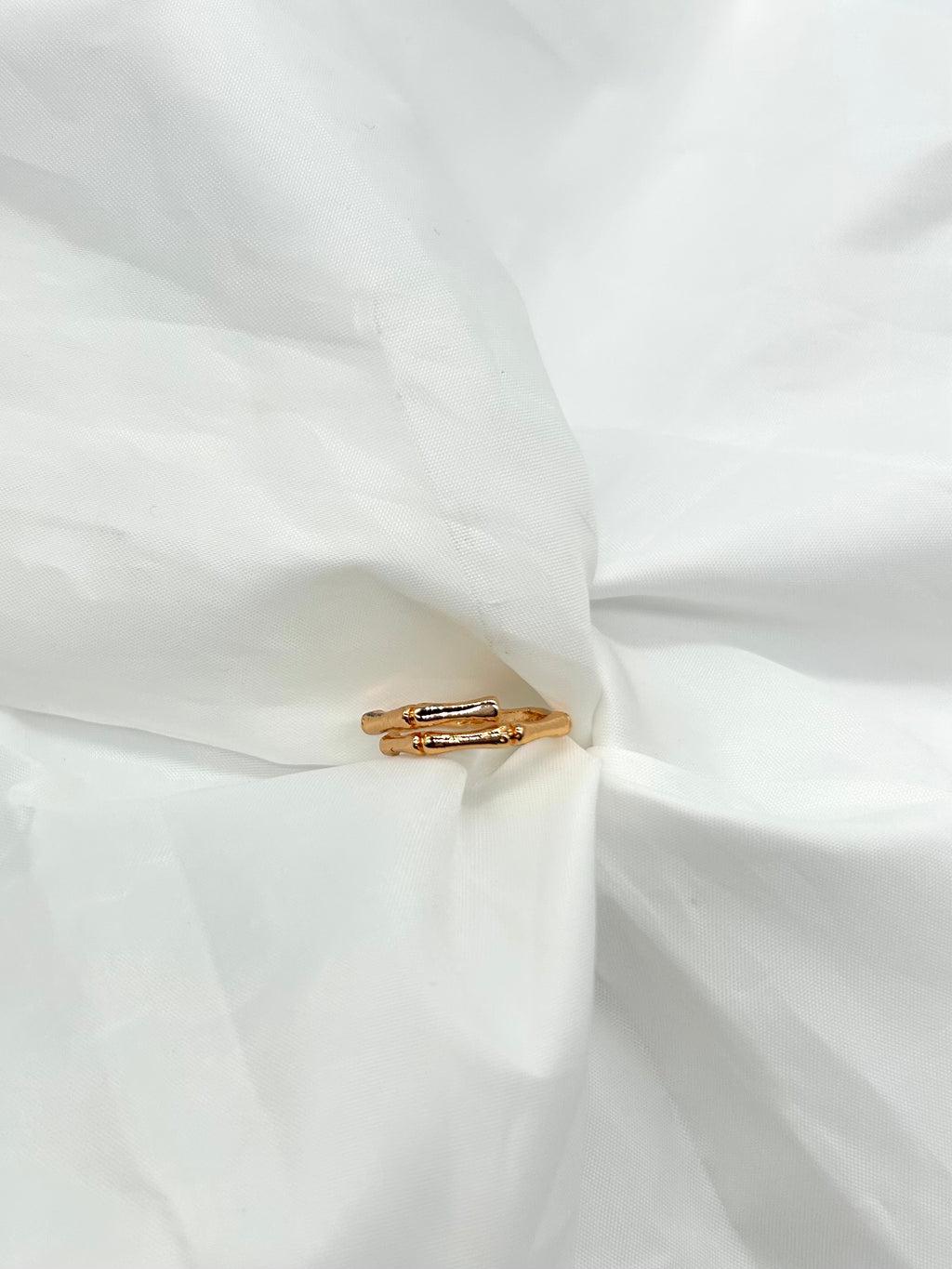 Golden Bamboo Stacked Ring