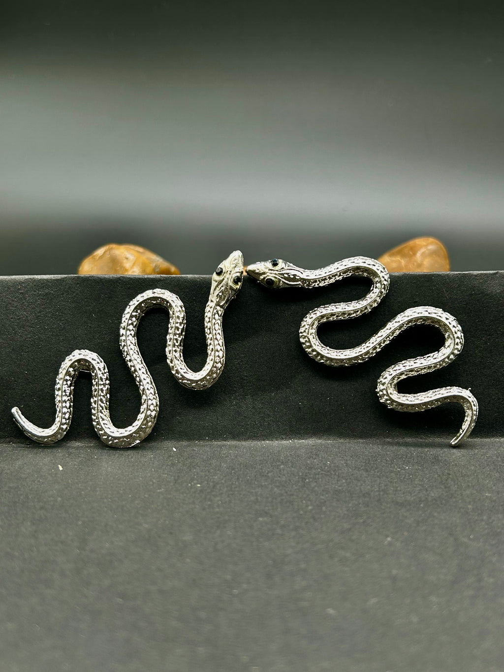 Twin Serpent Statement Earrings