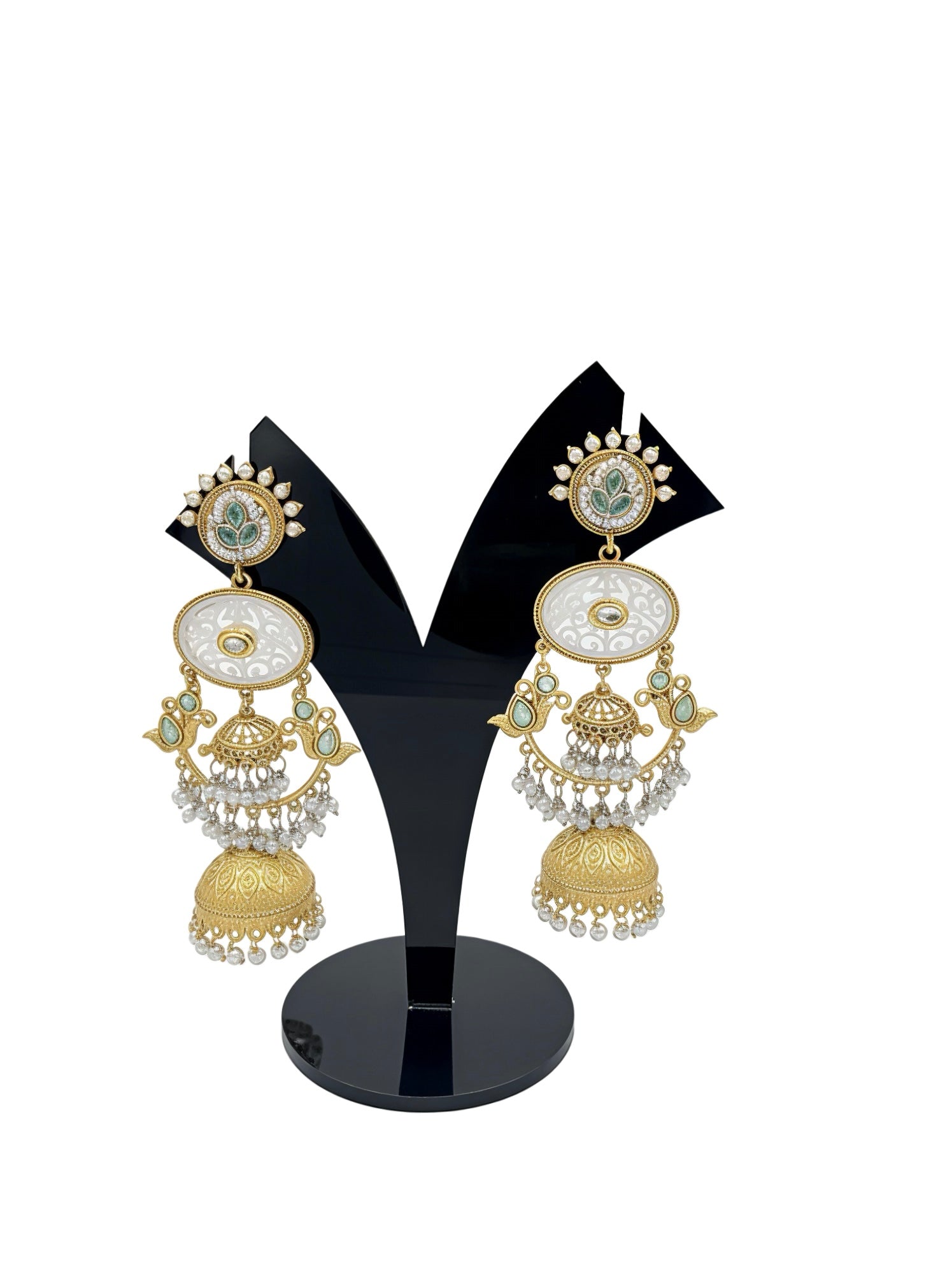 Meenakari Jhumka Earrings