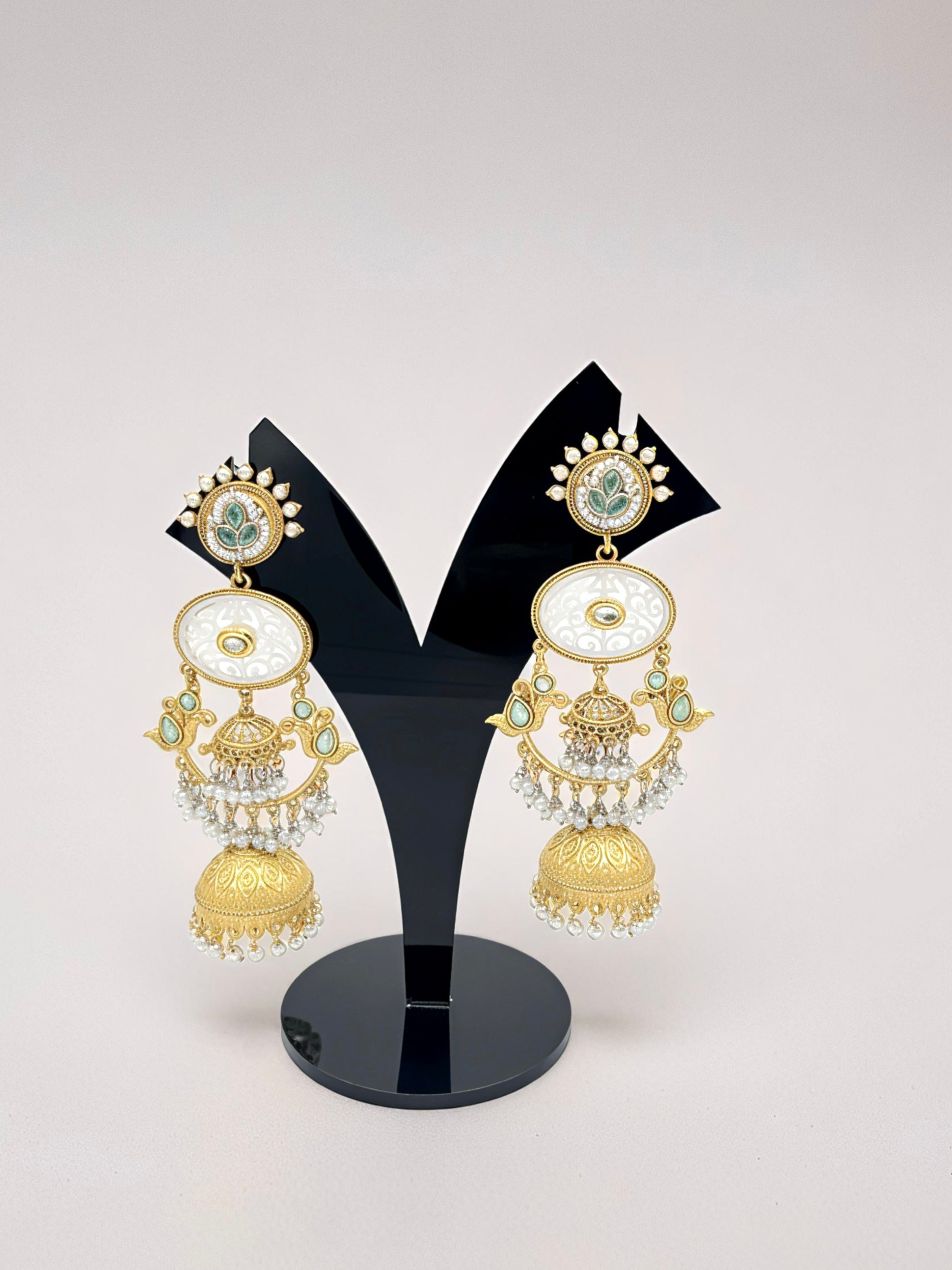 Meenakari Jhumka Earrings