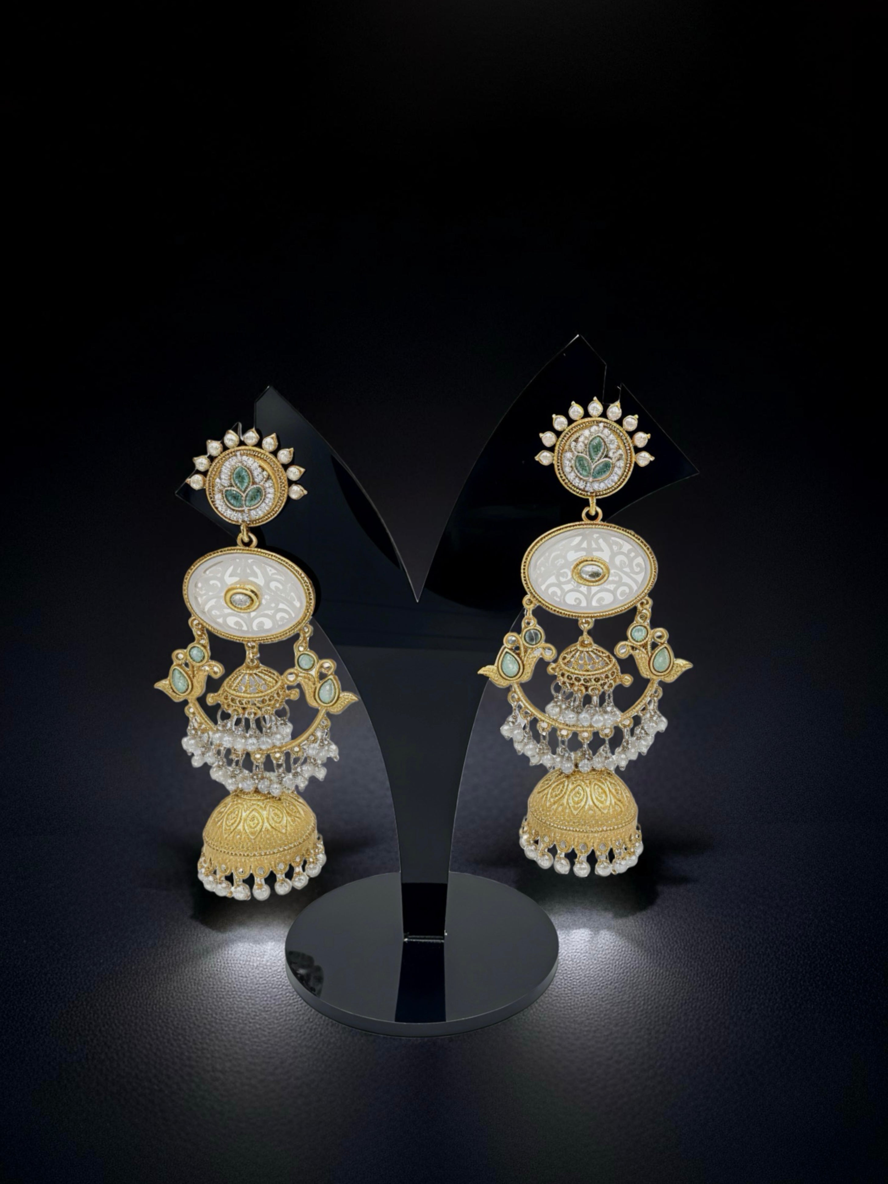 Meenakari Jhumka Earrings