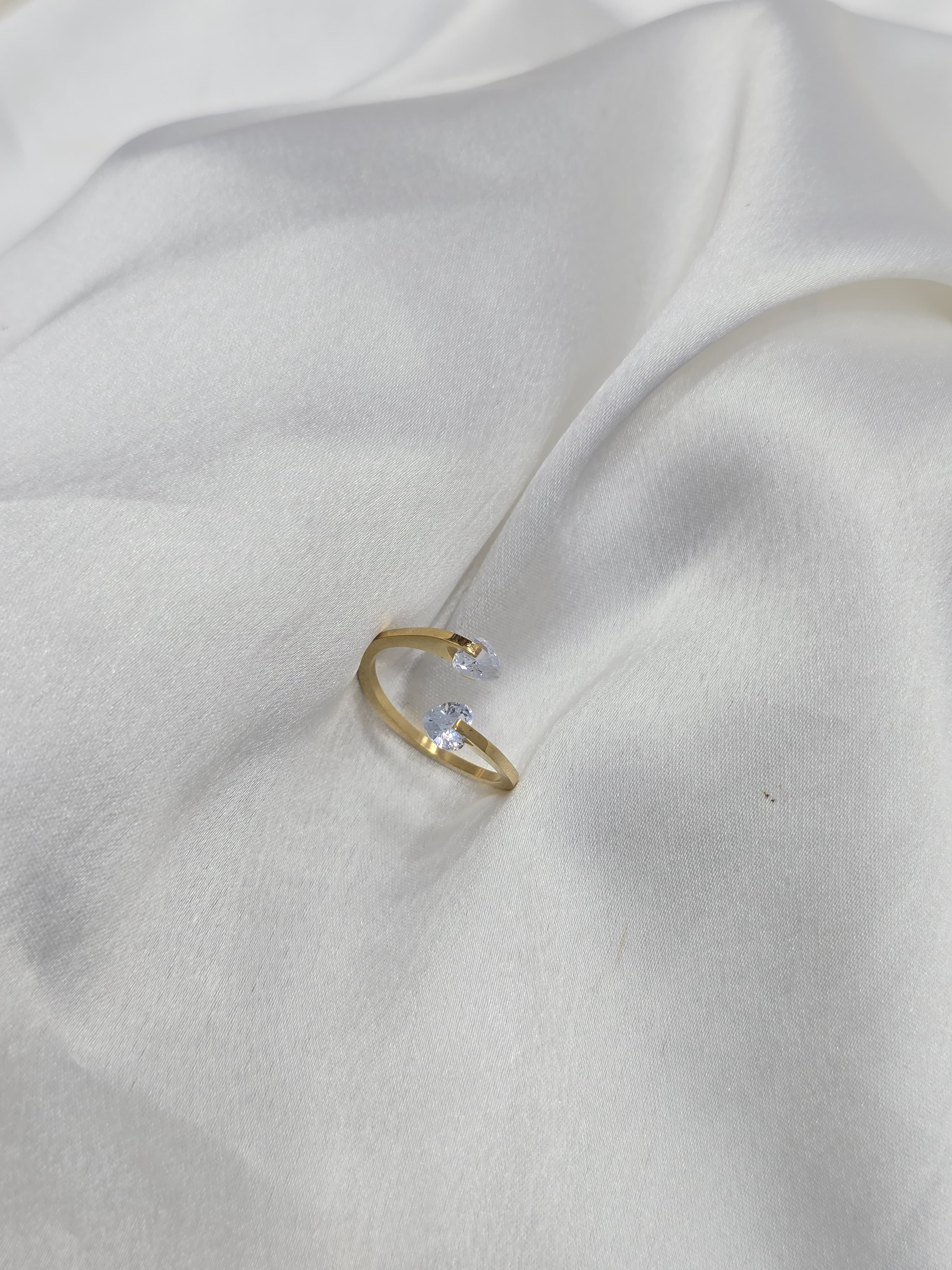 Duo-Stone Bypass Ring