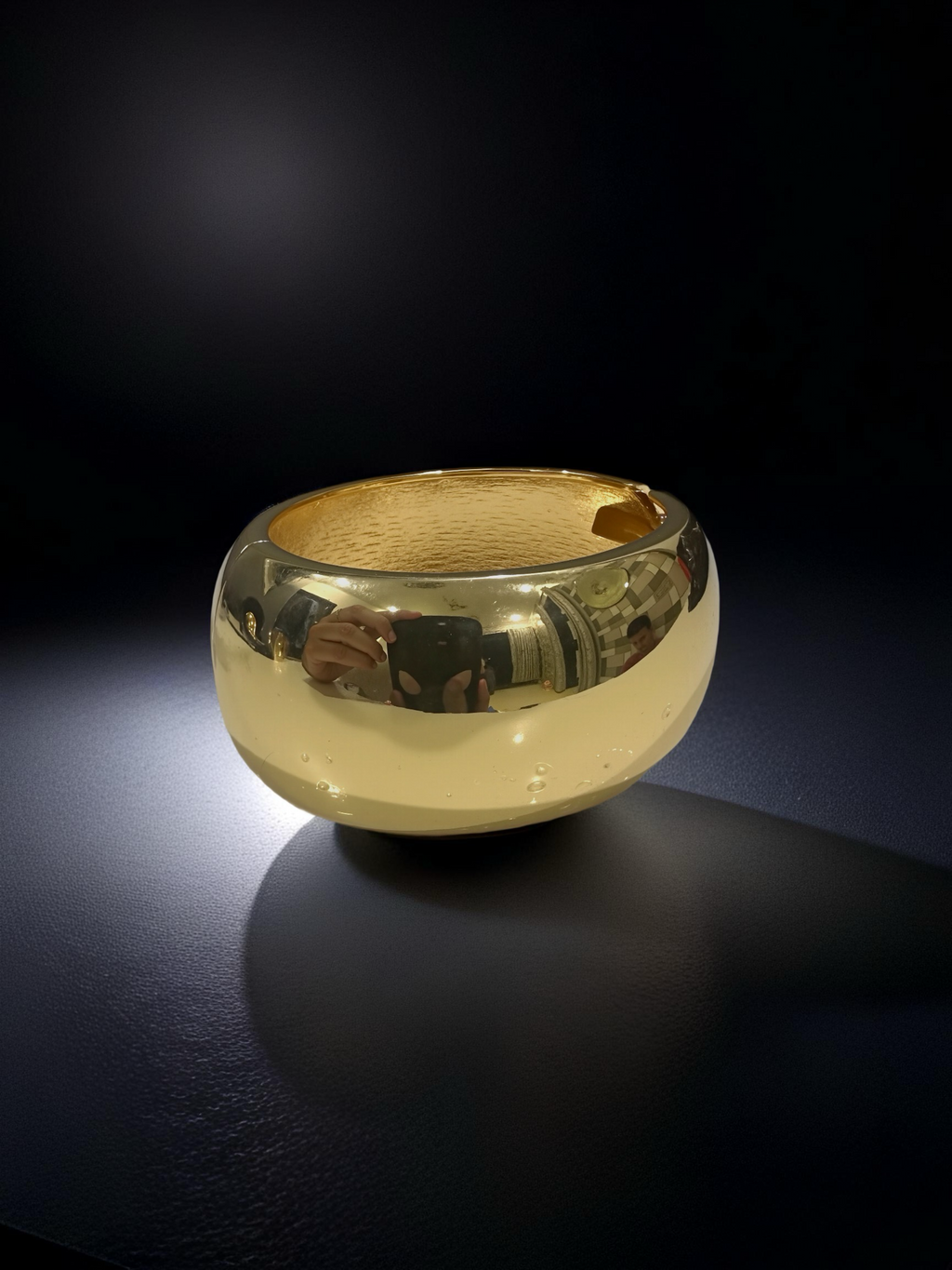 18K Gold Plated Mirror-Finish Kada