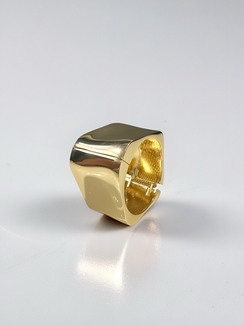 18K Gold Plated Sculpted Shine Kada