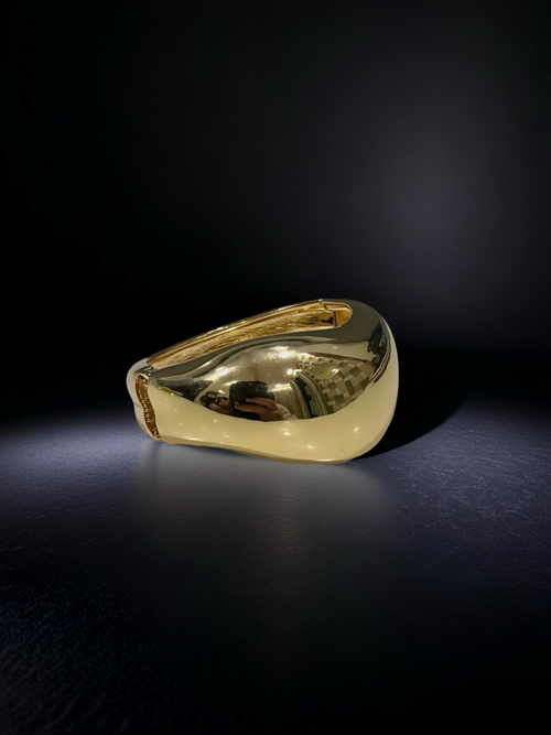 18K Gold Plated Kada – Sculpted Elegance in Every Curve