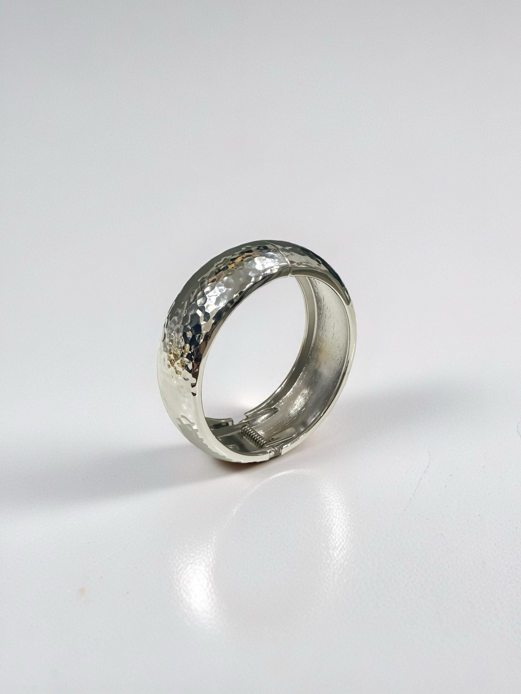 925 Silver Plated Hammered Kada