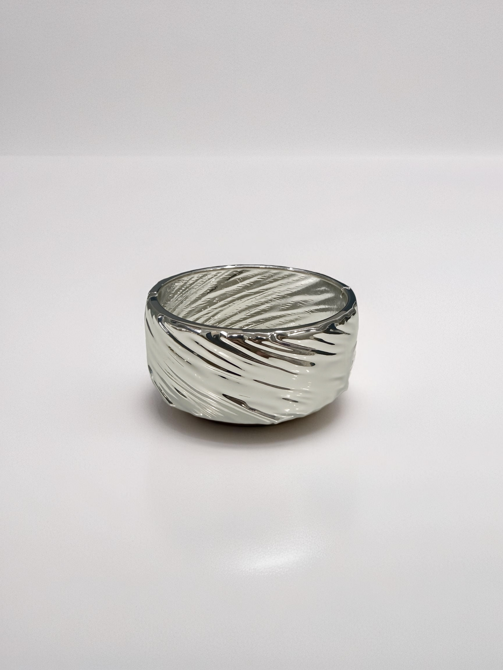 925 Silver Plated Textured Band Ring